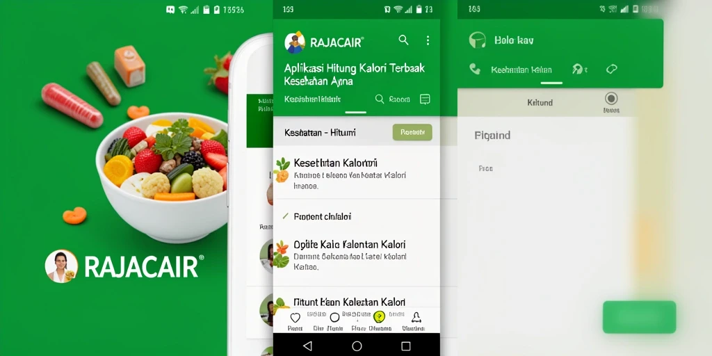 Antarmuka RAJACAIR yang menampilkan fitur Hitung Kalori yang mudah digunakan.