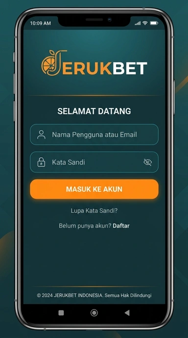 Tampilan halaman login jerukbet